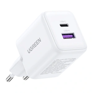 Ładowarka sieciowa Ugreen X516 USB + USB-C, GaN, 30W (biała) - ikona produktu