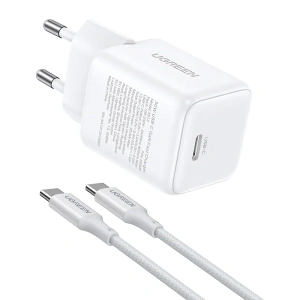 Ładowarka sieciowa Ugreen X513 GaN USB-C +KAB USB-C 1M (biała) - ikona produktu