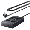Listwa zasilająca Ugreen S622, 6xAC + 3xUSB + USB-C, GaN, 1.5m (czarna)