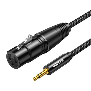 Kabel XLR do jack UGREEN AV182 3.5mm AUX 1m (czarny) - ikona produktu