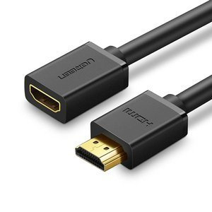 Kabel HDMI męski do HDMI żeński UGREEN HD107, FullHD, 3D, 1m (czarny) - ikona produktu