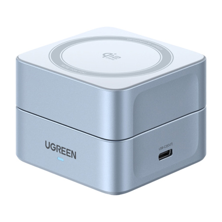 Ładowarka indukcyjna 2w1 Ugreen W752 MAGFLOW 25W (szara)