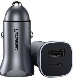 Ładowarka samochodowa UGREEN CD130 24W USB/USB-C (szara) - ikona produktu