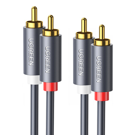 Przewód 2x RCA (Cinch) do 2x RCA (Cinch) UGREEN AV104 2m (czarny)