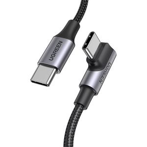 Kabel USB-C do USB-C, kątowy UGREEN US334 5A, PD 100W, 2m (czarny) - ikona produktu