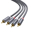 Przewód 2RCA (Cinch) do 2RCA (Cinch) UGREEN 1,5m (czarny)