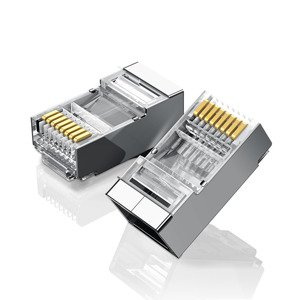 Metalowa wtyczka RJ45 UGREEN NW111 Ethernet, 8P/8C, Cat.6, UTP (10szt.) - ikona produktu