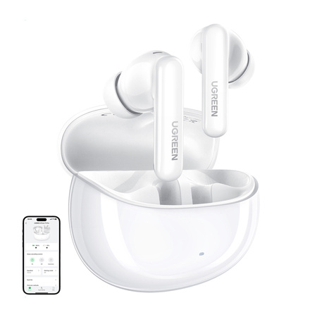 Słuchawki dokanałowe Ugreen HiTune T3 Pro, ANC, Bluetooth 5.4 (białe)