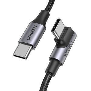 Kabel USB-C do USB-C, kątowy UGREEN US334 5A, PD 100W, 1m (czarny) - ikona produktu