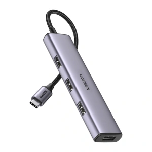 Hub UGREEN CM473 4w1 USB-C 4x USB 3.0 (szary)