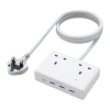 Listwa zasilająca Ugreen Nexode S620 (standard UK) 2x AC, 3x USB, 1x USB-C, 1.5m (biała)