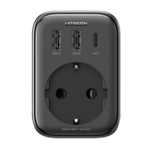 Ładowarka sieciowa z gniazdem AC, 2x USB, USB-C Ugreen CD314, 30W (czarna) - ikona produktu