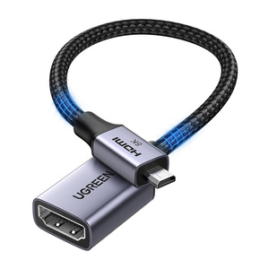 Kabel micro HDMI do HDMI Ugreen HD182, 8K 60Hz, 48Gbps, 0.2m (czarny) - ikona produktu