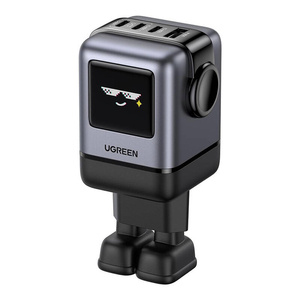 Ładowarka sieciowa Ugreen Nexode RG (Robot GaN), 3x USB-C + USB, 100W (czarna) - ikona produktu