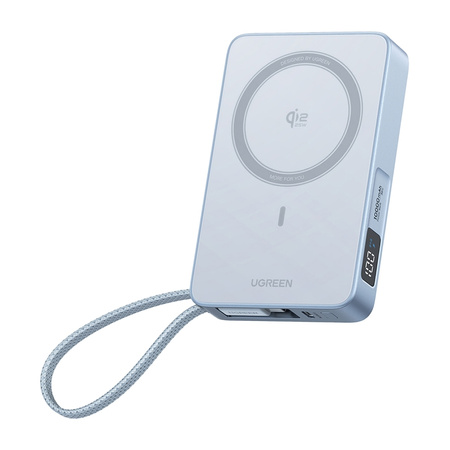 Powerbank magnetyczny 10000mAh Ugreen MagFlow PB773, Qi2 25W (szary)