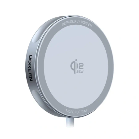 Ładowarka indukcyjna Ugreen MagFlow W753, Qi2 25W, 1.5m (szara)