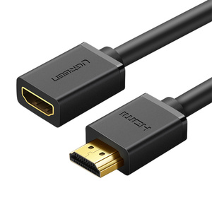 Kabel HDMI męski do HDMI żeński UGREEN HD107, FullHD, 3D, 2m (czarny)
