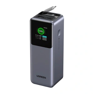 Powerbank 20000mAh Ugreen PB726 USB + USB-C, 165W, wbudowany kabel, certyfikat CCC (szary) - ikona produktu