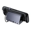 Stacja dokująca Ugreen CM800 6w1, do konsol przenośnych Steam Deck / Asus ROG Ally, USB-C do HDMI 4K 120Hz, 2x USB, USB-C, RJ45 (szara)