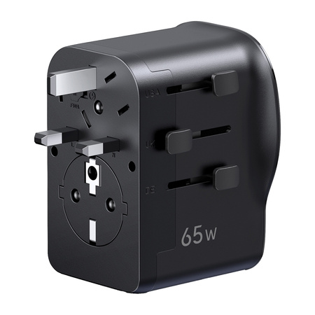 Uniwersalny adapter podróżny / ładowarka sieciowa Ugreen S550, 65W, 2x USB-C, 1x USB-A