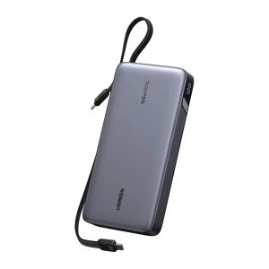 Powerbank 25000mAh Ugreen PB552, 165W, USB + USB-C, wbudowany kabel (szary) - ikona produktu