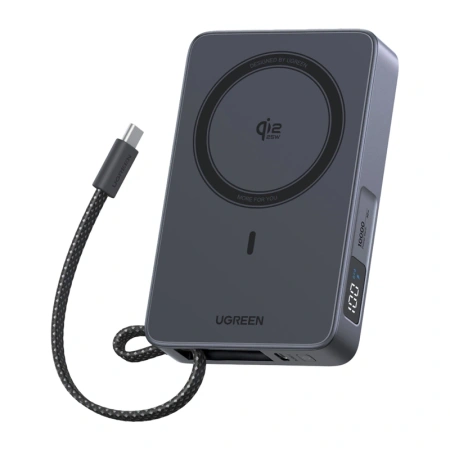 Powerbank UGREEN PB773 10000mAh 30W magnetyczny (szary)