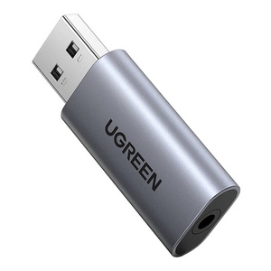 Adapter Audio UGREEN CM383, USB do mini jack 3,5mm, AUX (szary) - ikona produktu