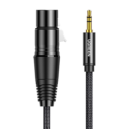 Kabel XLR do jack UGREEN AV182 3.5mm AUX 1m (czarny)