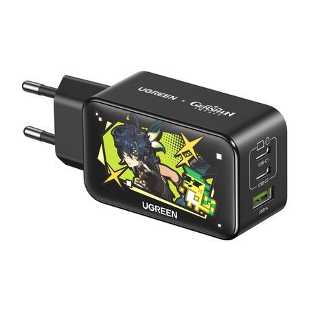 Ładowarka sieciowa Ugreen CD244 Genshin Impact Series, 65W, GaN, USB + 2x USB-C