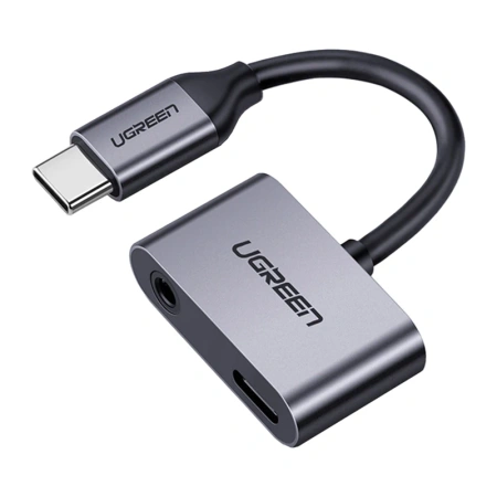 Adapter USB-C do USB-C i jack 3.5mm UGREEN (szary)
