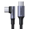Kabel USB-C do USB-C, kątowy UGREEN US334 5A, PD 100W, 2m (czarny)