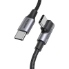 Kabel USB-C do USB-C, kątowy UGREEN US334 5A, PD 100W, 2m (czarny)
