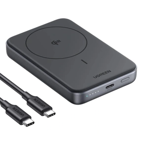 Powerbank magnetyczny 10000mAh Ugreen PB761, Qi2 15W, Magsafe + kabel USB-C (czarny) - ikona produktu