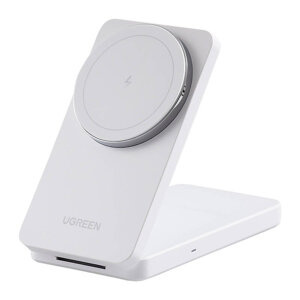 Ładowarka indukcyjna 2w1 Ugreen W528 do iPhone, AirPods, 20W (biała) - ikona produktu