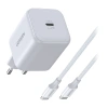 Ładowarka sieciowa Ugreen X524 USB-C, GaN, 45W + kabel 1m (biała)