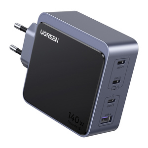 Ładowarka sieciowa Ugreen Nexode S 140W, GaN,  3x USB-C + USB (szara) - ikona produktu