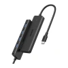 Hub UGREEN CM219 4-portowy USB-C USB-A USB 3.2 Gen1 (czarny)