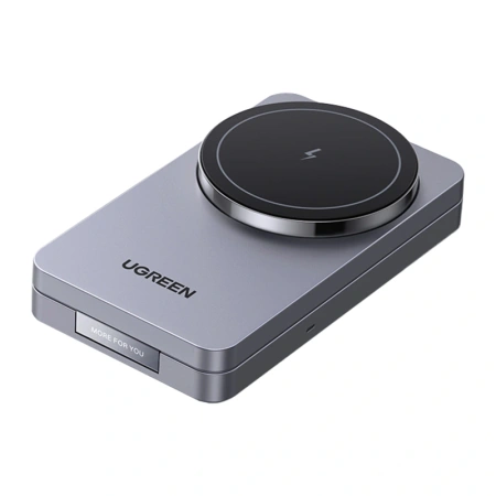 Ładowarka indukcyjna 2w1 Ugreen W528 do iPhone, AirPods, 20W (szara)