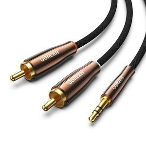 UGREEN AV170 Kabel 2x RCA (Cinch) jack 3.5mm, 2m (czarny) - ikona produktu