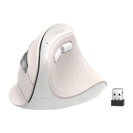 Mysz pionowa UGREEN MU008MINI BT 2.4G (biała)