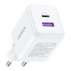 Ładowarka sieciowa Ugreen X516 USB + USB-C, GaN, 30W (biała)