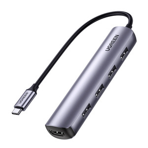 Adapter Hub UGREEN, USB_C do 4x USB 3.0, HDMI,  CM417 - ikona produktu