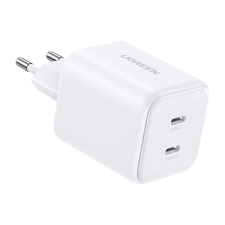 Ładowarka Dual UGREEN USB-C GaN 45W X526 (biała)
