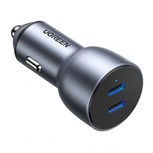 Ładowarka samochodowa Ugreen CD213, 2x USB-C, 60W (szara) - ikona produktu