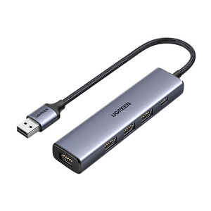 Hub UGREEN 5w1 Adapter, USB do 4x USB 3.0  CM473-20805 (szary) - ikona produktu