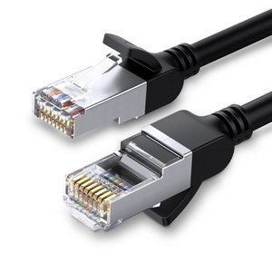 Kabel sieciowy UGREEN NW101 z metalowymi wtyczkami, Ethernet RJ45, Cat.6, UTP, 0.5m (czarny) - ikona produktu