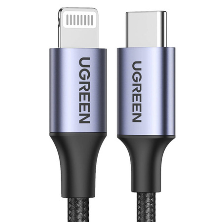Kabel Lightning do USB-C UGREEN PD 3A US304, 1.5m (czarny) 