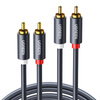 Przewód 2x RCA (Cinch) do 2x RCA (Cinch) UGREEN AV104 2m (czarny)