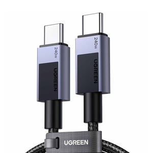Kabel USB-C do USB-C Ugreen L513, Power Delivery (PD) 240W, 1m, 480Mbps (gwiezdna szarość) - ikona produktu