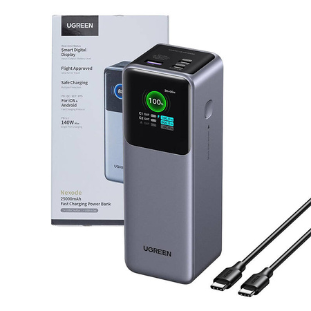 Powerbank 25000mAh Ugreen Nexode PB722, 2x USB-C + USB, 200W